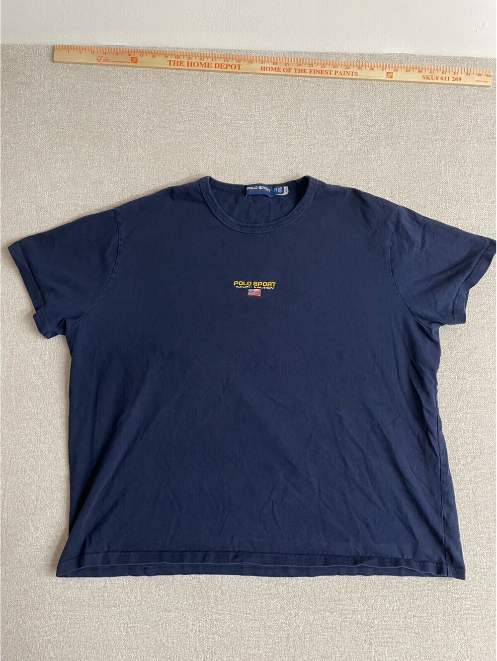 Polo Sport Ralph Lauren T Shirt Mens 3XB Blue Flag Embroidered Logo Big & Tall